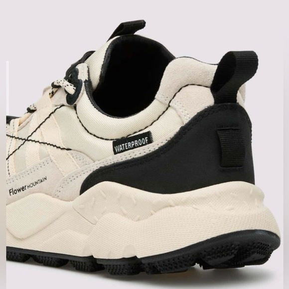 NWT Flower Mountain IWANO 2 UNI Suede and technical fabric sneakers -White-Black - Picture 8 of 16